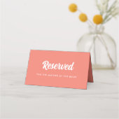 コーラルピミニマルック結婚ス予約 プレイスカード (裏面)