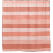 コーラルピモダンックテクスチャストライプパターン シャワーカーテン (正面)