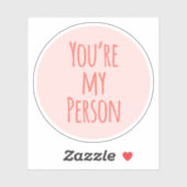 コーラルピンクあなたは私の人の友人の引用文愛 シール (シート)