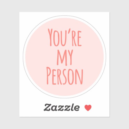 コーラルピンクあなたは私の人の友人の引用文愛 シール (シート)