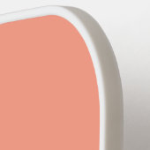 コーラルピンクとオレンジシンプルのモダンモノグラムの ピックルボールラケット (左詳細)