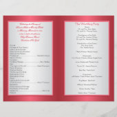 コーラルピンクとグレーのフローラハート結婚式 プログラム (裏面)