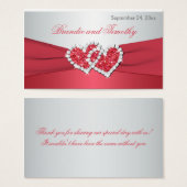 コーラルピンクとグレーのフローラ結婚式の引き出物ラベル (正面&裏面)