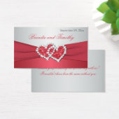 コーラルピンクとグレーのフローラ結婚式の引き出物ラベル (デスク)