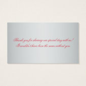 コーラルピンクとグレーのフローラ結婚式の引き出物ラベル (裏面)