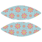 コーラルピンクとパウダーブルーの繊細なデイジー花 アメリカンフットボール (パネル)