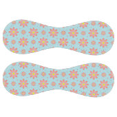 コーラルピンクとパウダーブルーの繊細なデイジー花 ソフトボール (パネル)