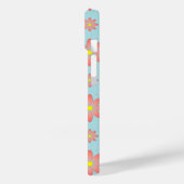 コーラルピンクとパウダーブルーの繊細なデイジー花 Case-Mate iPhoneケース (裏面 / 左)