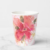 コーラルピンクとホワイトウォーターの色 紙コップ (左)