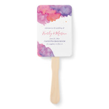 コーラルピンクと紫の抽象芸術の水の色結婚の