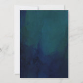 コーラルピンクと赤面の花の花束ムーディ結婚ーズ 招待状 (裏面)