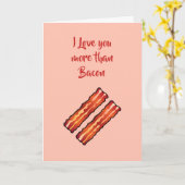 コーラルピンクのベーコンカードより愛してる カード (黄色い花)