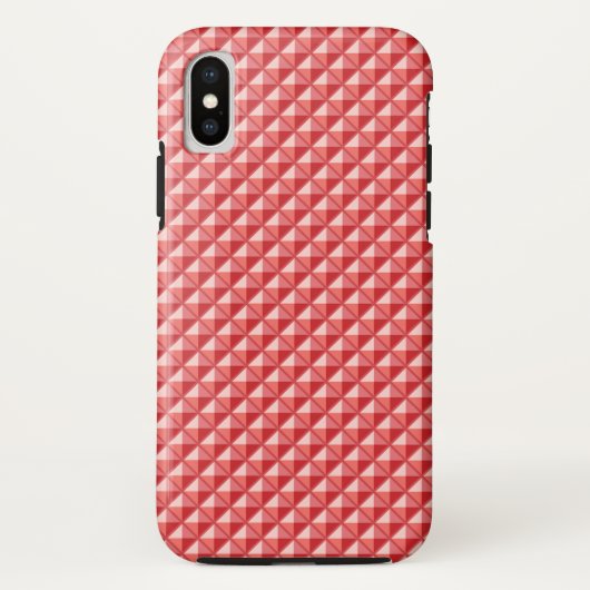 コーラルピンクのホーロー調スタッドグリッド Case-Mate iPhoneケース (裏面)