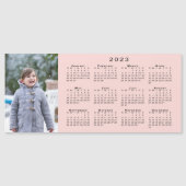 コーラルピンクのマグネットに写真2023カレンダーを追加 (正面)