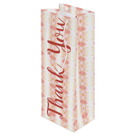 コーラルピンクのワイン抱き枕ありがとう ワインギフトバッグ