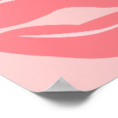 コーラルピンクの光沢のあるキス唇光沢のある口紅の美女 ポスター (角)