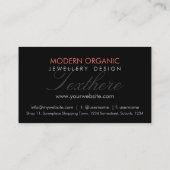 コーラルピンクの地域 – ろうけつ染めアーティストのプロモーション名刺 名刺 (裏面)