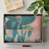 コーラルピンクの壁の切り離しサボテンを閉じる 薄葉紙 (ギフト)