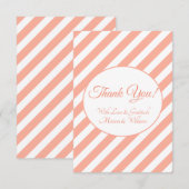 コーラルピンクの感謝 サンキューカード (正面/裏面)