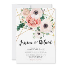 コーラルピンクの花エレガントな結婚式