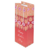 コーラルピンクアンドピーチ ワインギフトバッグ (正面アングル)