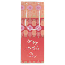 コーラルピンクアンドピーチ ワインギフトバッグ