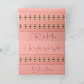 コーラルピンクアンドブルゴーニュバラアート カード (内部)