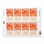 コーラルピンクエレガントのポピーの花のアドレユニークス ラベル (フルシート)