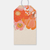 コーラルピンクエレガントのポピーの花 ギフトタグ (裏面)