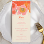 コーラルピンクエレガントのポピーの花 メニュー<br><div class="desc">美しいフェミニンフローラ結婚のメニューとコーラルピンクのポピーの花。</div>