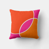 コーラルピンクオレンジサークル クッション (裏面)