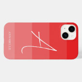 コーラルピンクカラーブロックカスタム Case-Mate iPhoneケース (裏面 (横))