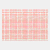 コーラルピンククリスマスフェスティバルツリーズボホトレンディー ラッピングペーパーシート (正面2)