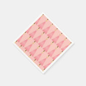 コーラルピンクグラデーションクモダンリスマス スタンダードカクテルナプキン (角)