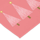 コーラルピンクグラデーションレトロモダンクリスマスツリー ショートテーブルランナー (コーナー)