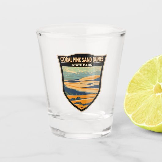 コーラルピンクサンドデュネス州パークユタヴィンテージ ショットグラス (正面)