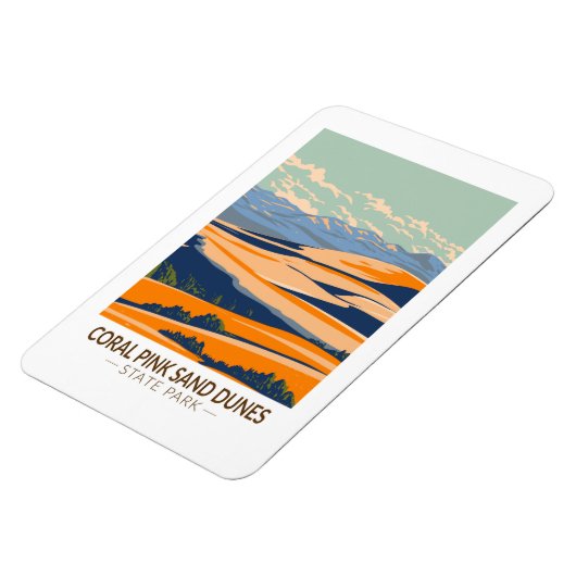 コーラルピンクサンドデュネス州パークユタヴィンテージ マグネット (左側)