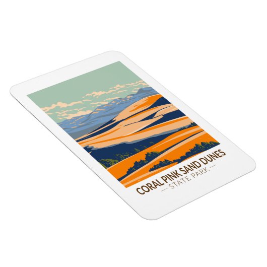コーラルピンクサンドデュネス州パークユタヴィンテージ マグネット (右側)
