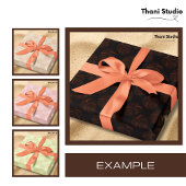 コーラルピンクシンプルの夏のモダン平野 サテンリボン