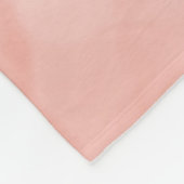 コーラルピンクシンプルク細大理石モノグラモダンム フリースブランケット (角)