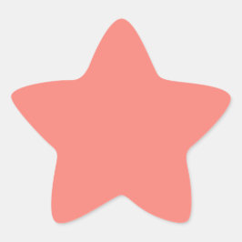 コーラルピンクスターステッカー 星シール