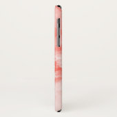 コーラルピンクスターズモダンパターンシックなモノグラム名 Case-Mate iPhoneケース (裏面/左)