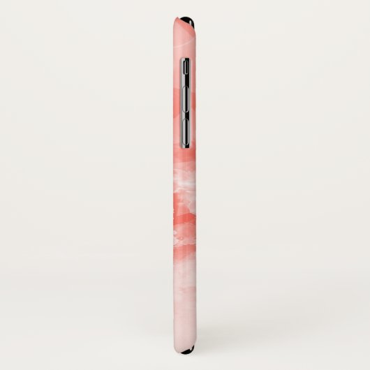 コーラルピンクスターズモダンパターンシックなモノグラム名 Case-Mate iPhoneケース (裏面/左)