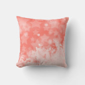 コーラルピンクスターズ絵を描パターンシモダンック クッション (正面)