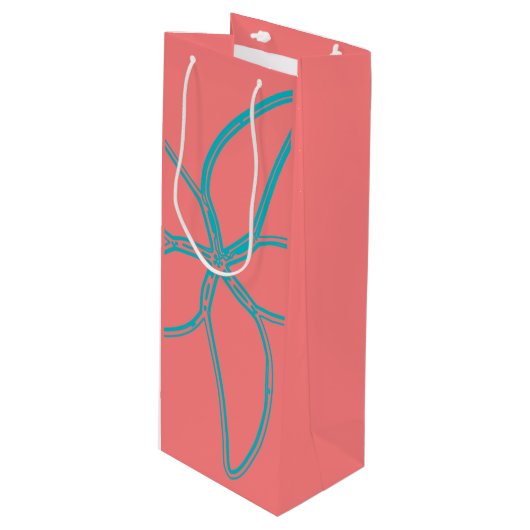 コーラルピンクスターフィッシュワイン抱き枕 ワインギフトバッグ (正面アングル)