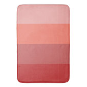 コーラルピンクストライプ色 バスマット (正面縦)