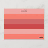 コーラルピンクストライプ色 ポストカード (裏面)
