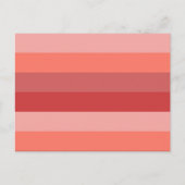 コーラルピンクストライプ色 ポストカード (正面)