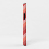 コーラルピンクストライプ色 Case-Mate iPhoneケース (裏面/右)