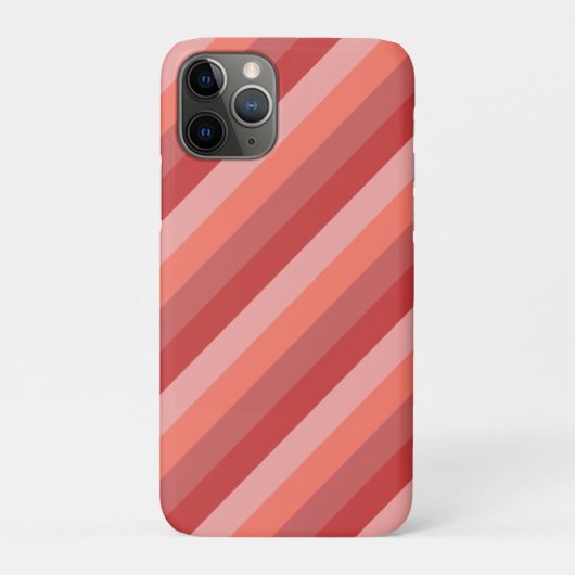 コーラルピンクストライプ色 Case-Mate iPhoneケース (裏)